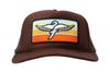 Fairdale Swan Trucker Hat (Brown w/ Sunrise Patch)