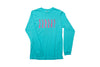 Sunday High Wave Long Sleeve (Teal w/ Hot Pink Ink)