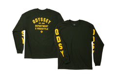 Odyssey Gym Long Sleeve (Forest Green with Goldenrod Ink)