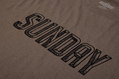 Sunday Bevel Tee (Brown with Black Pigment-Dyed Ink)