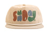 Sunday Papercuts Hat (Soft Khaki w/ Blue + Green + Orange Ink)