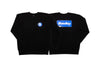 Sunday Sticker Crewneck Sweatshirt (Black with Blue/White Ink)