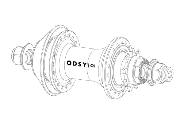 Odyssey C5 Cassette Hub Parts