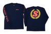 Sunday Winner's Wreath Long Sleeve (Navy with Red/Yellow Ink)